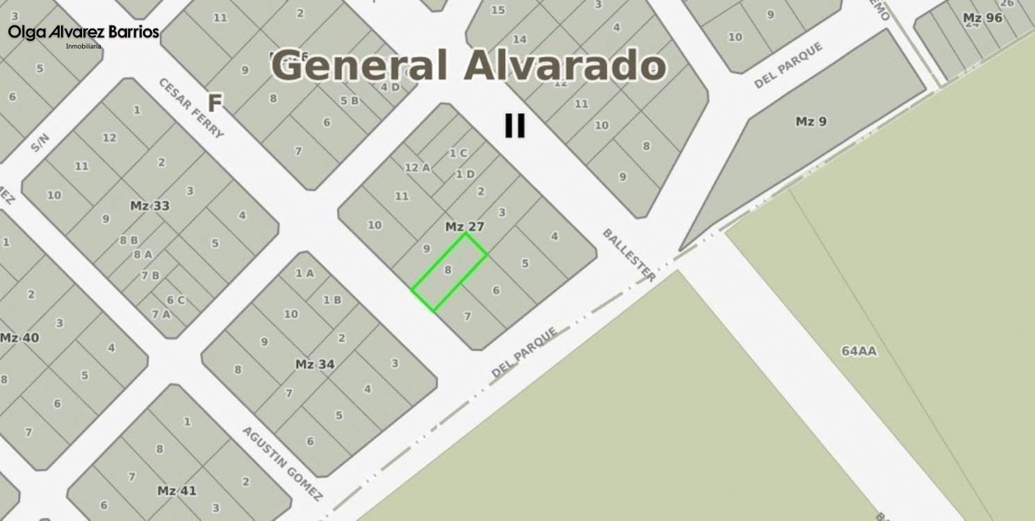 Lote o Terreno en Venta Parquemar de Miramar. Retasado a U$S 13000. Apto Crédito