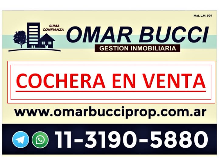COCHERA VENDO EN PESOS EN SAN JUSTO ANTICIPO Y CUOTAS