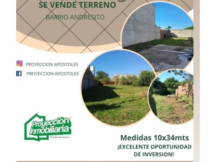 Terreno en venta | Barrio Andresito, Apostoles, Misiones